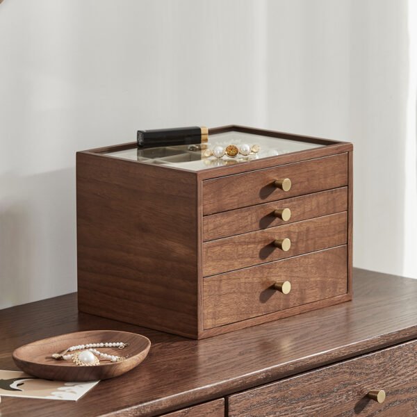 Black Walnut Wooden Jewelry Box - Image 2
