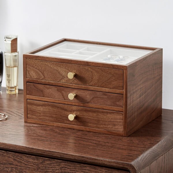 Black Walnut Wooden Jewelry Box
