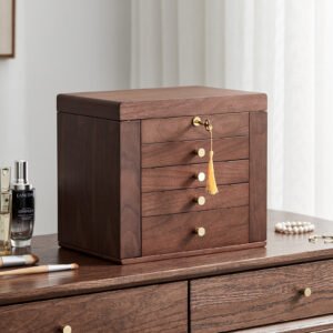 Black Walnut Wooden Jewelry Box