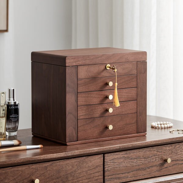 Black Walnut Wooden Jewelry Box
