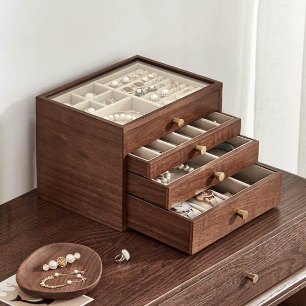 Black Walnut Wooden Jewelry Box