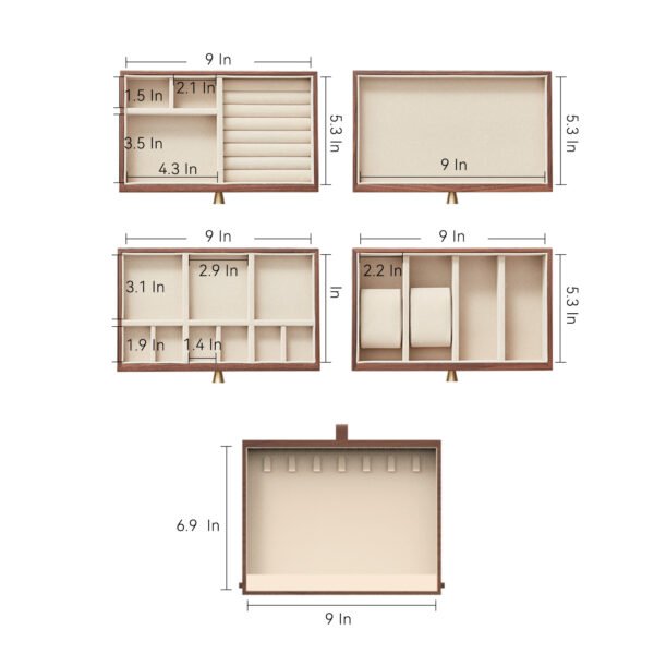 Black Walnut Wooden Jewelry Box - Image 3