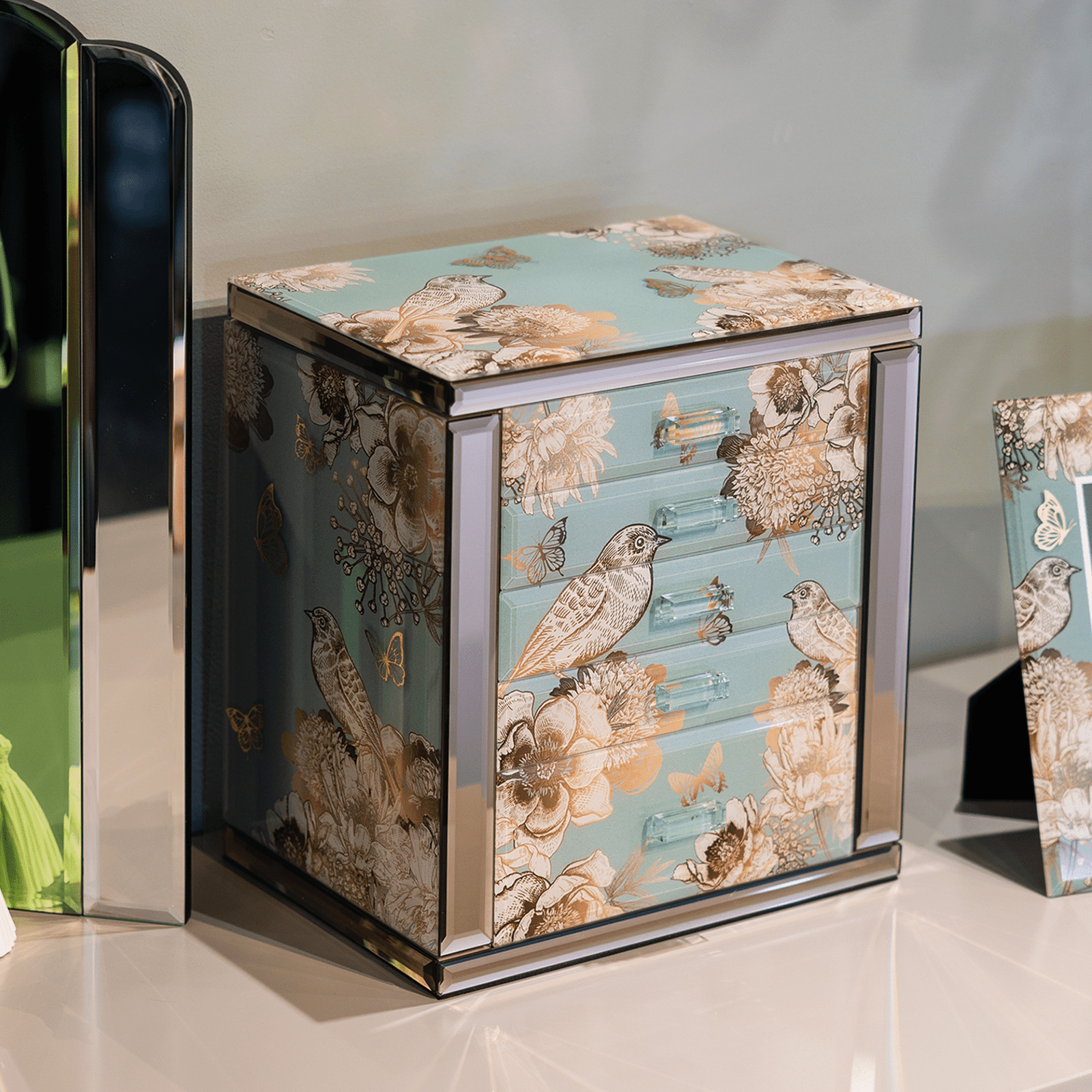 High End Glass Jewelry Box
